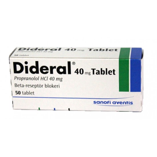 Get Dideral Propranolol 40 Mg 50 Tablets Sanofi